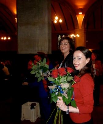 Winkworths gave roses to the audience at the London Tango Quintet concert