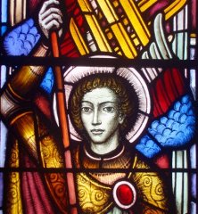 St Michael window detail